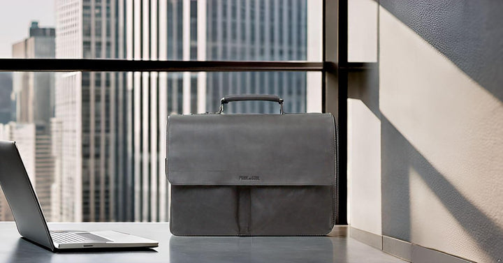 Pride and Soul 47260 - Businesstasche District, Notebooktasche für 15" Laptops, Umhängetasche aus Ec
