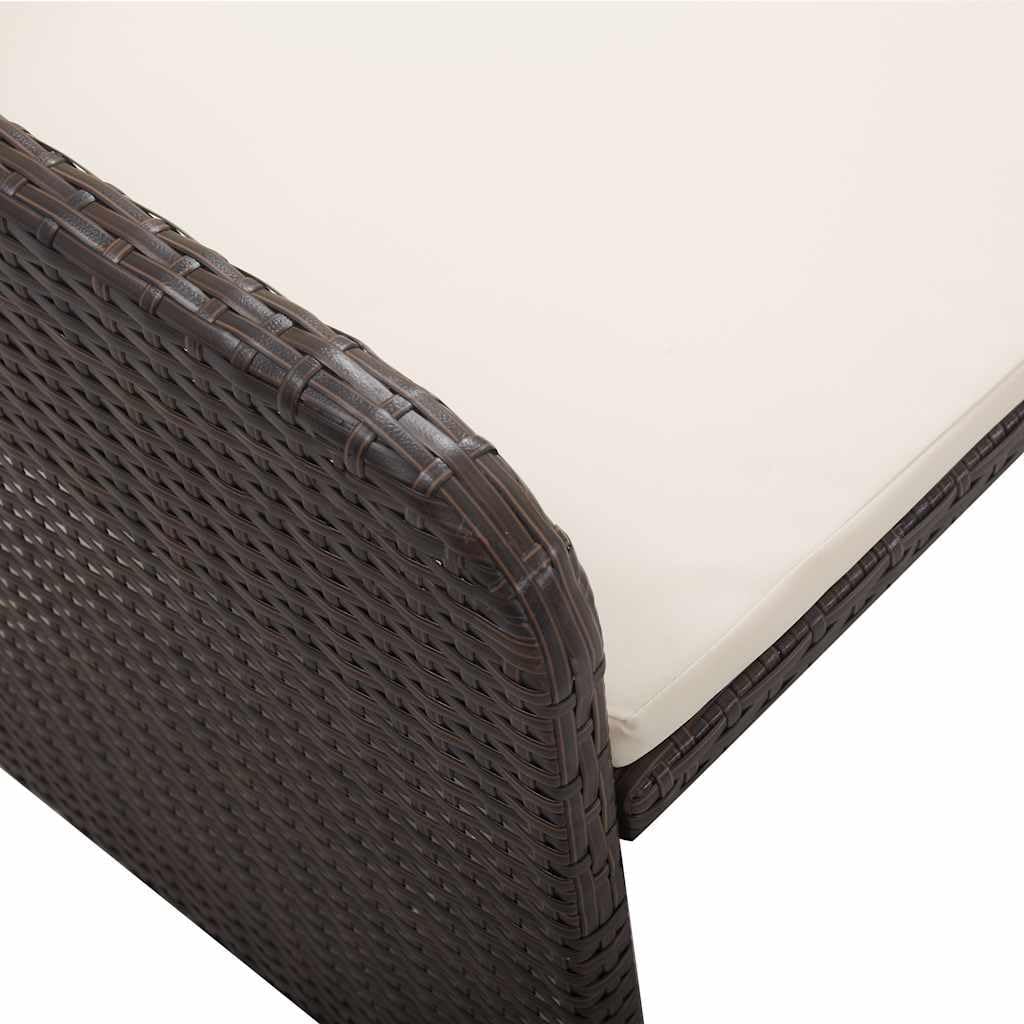 vidaXL Gartenmöbel 2-TLG. mit Auflagen Lounge Garten Sofa Fusshocker Hocker Sitzgruppe Gartenset Gar