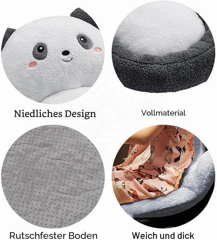 FakeFace Cartoon Panda-Kissen Weiche &amp; Bequeme Stuhlkissen Taillenstütze Sitzpolster Sitzkissen Warm