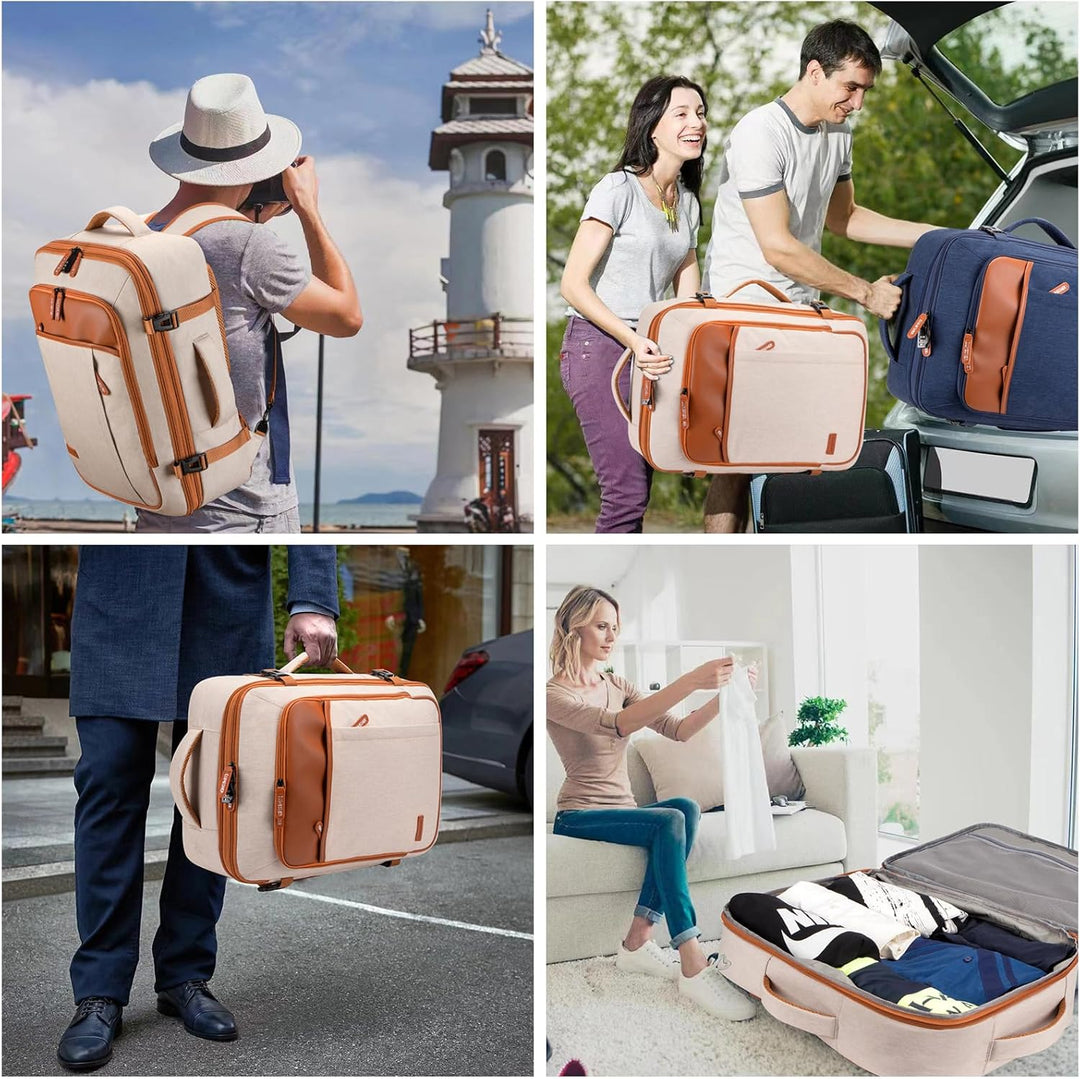 Lumesner Handgepäck-Rucksack, extra gross, 40 l, Flugzugelassen, Koffer-Reiserucksack für Männer und