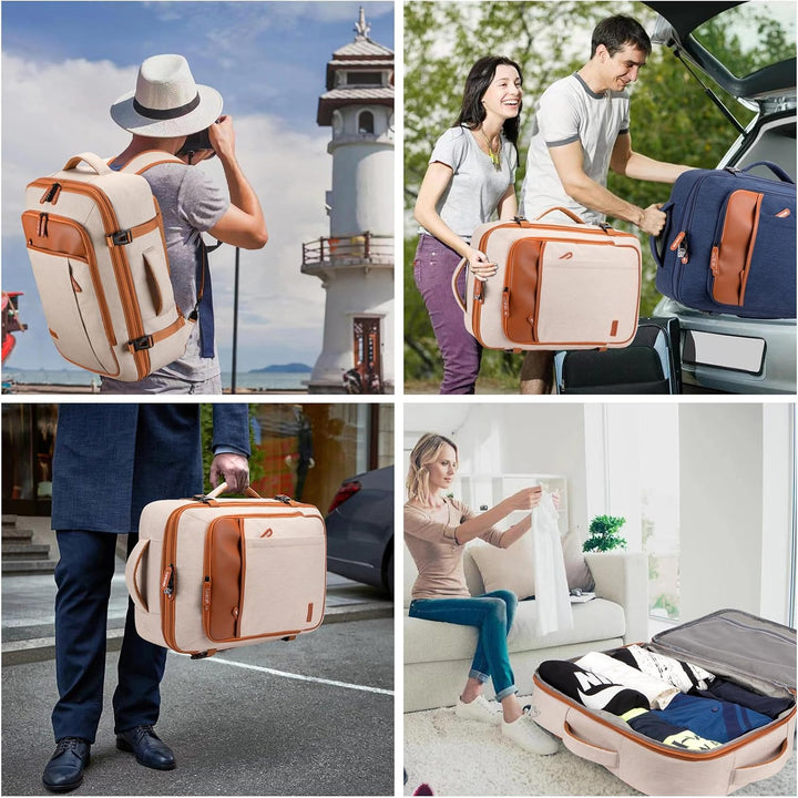 Lumesner Handgepäck-Rucksack, extra gross, 40 l, Flugzugelassen, Koffer-Reiserucksack für Männer und