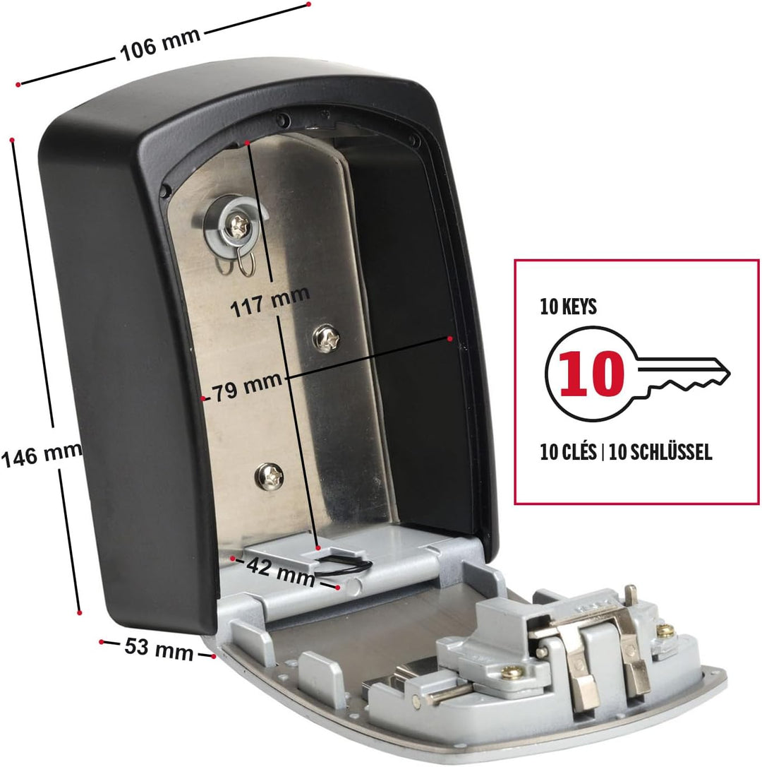 Master Lock Schlüsseltresor Extra Large, Wandhalterung, Aussen, 14.6 x 10.6 x 5.3 cm, Schlüsselsafe