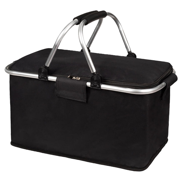 Einkaufskorb Faltbar mit Kühlfunktion Kühltasche Thermokorb mit Deckel Picknickkorb mit Aluminiumrah