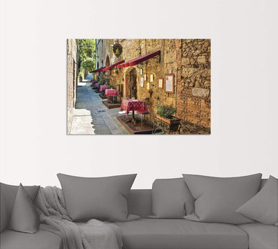 ARTland Wandbild Alu Verbundplatte für Innen & Outdoor Bild 60x40 cm Toskana Italien Stadt Altstadt