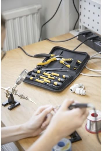 Wiha Werkzeug Set ESD 10-tlg. inkl. Tasche I sicheres Arbeiten an empfindlichen elektronischen Baute