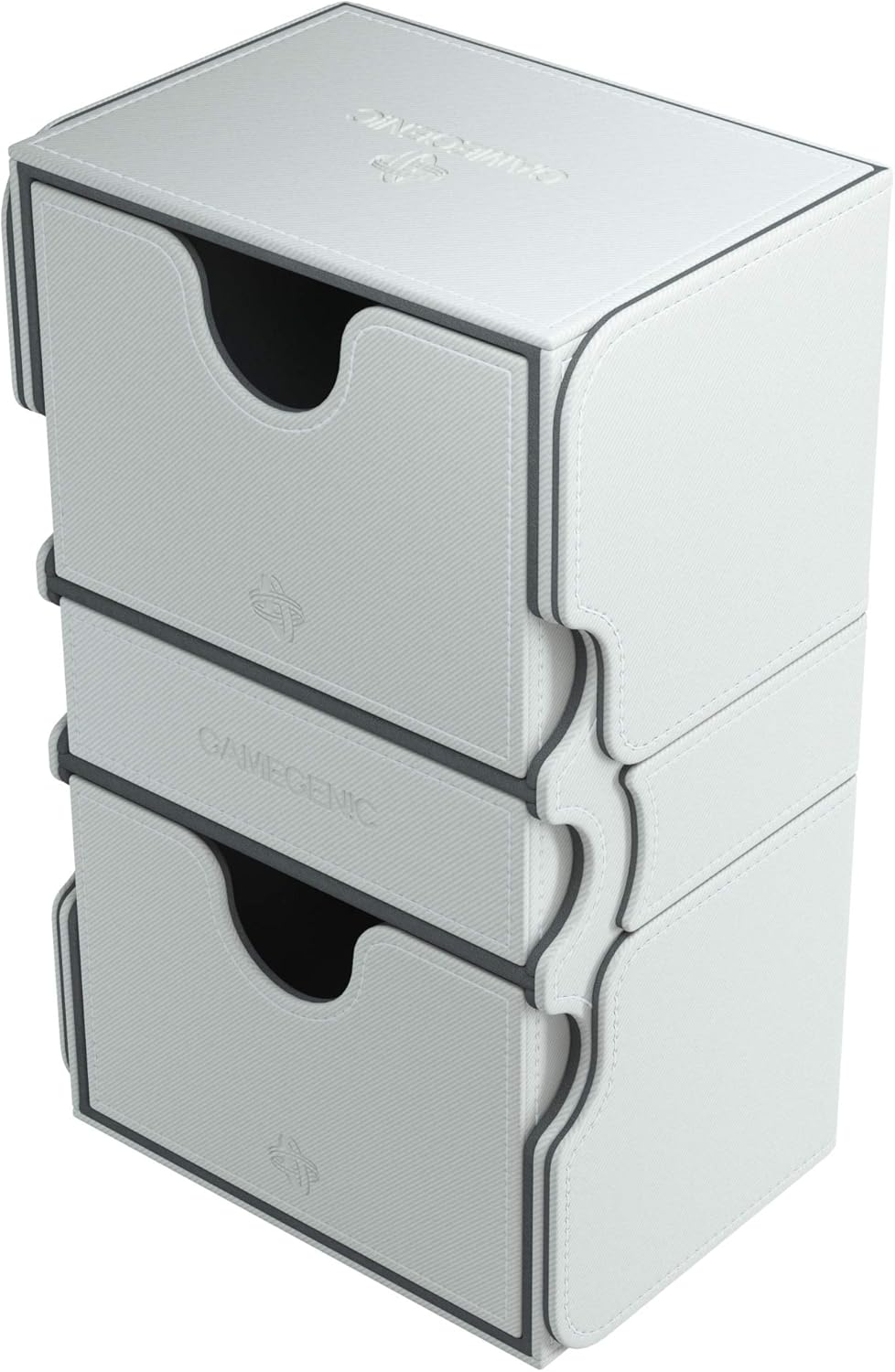 Gamegenic GGS20028ML Stronghold 200-Card Convertible Deck Box, White Weiss, Weiss