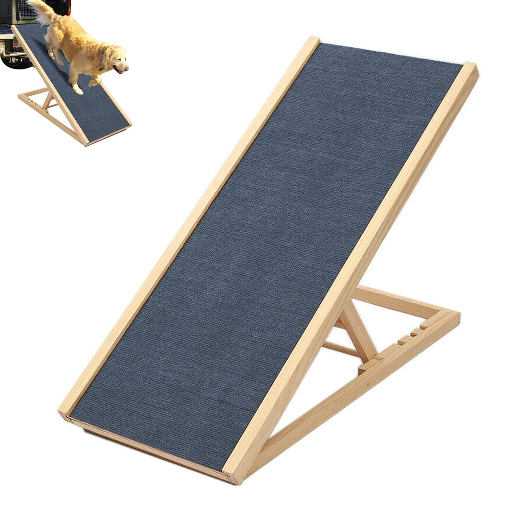 DayPlus Hunderampe, Hunderampe für Auto Bett Sofa, Auto Rampe für Hund, Anti-Rutsch Teppich, Haustie
