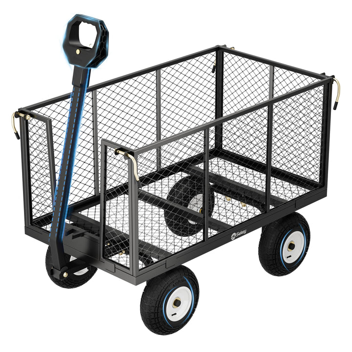 Sekey Bollerwagen Gartenwagen 550KG Belastbar, Transportwagen Transportkarre Gerätewagen mit Patenti