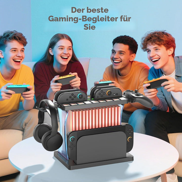 Spiel Organizer Station mit Controller Ladestation, Ladestation Kompatibel mit Nintendo Switch 2, Di
