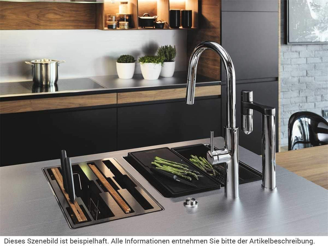 Franke VITAL S 120.0551.216 Spültischarmatur, Chrom/schwarz, Chrom/Schwarz