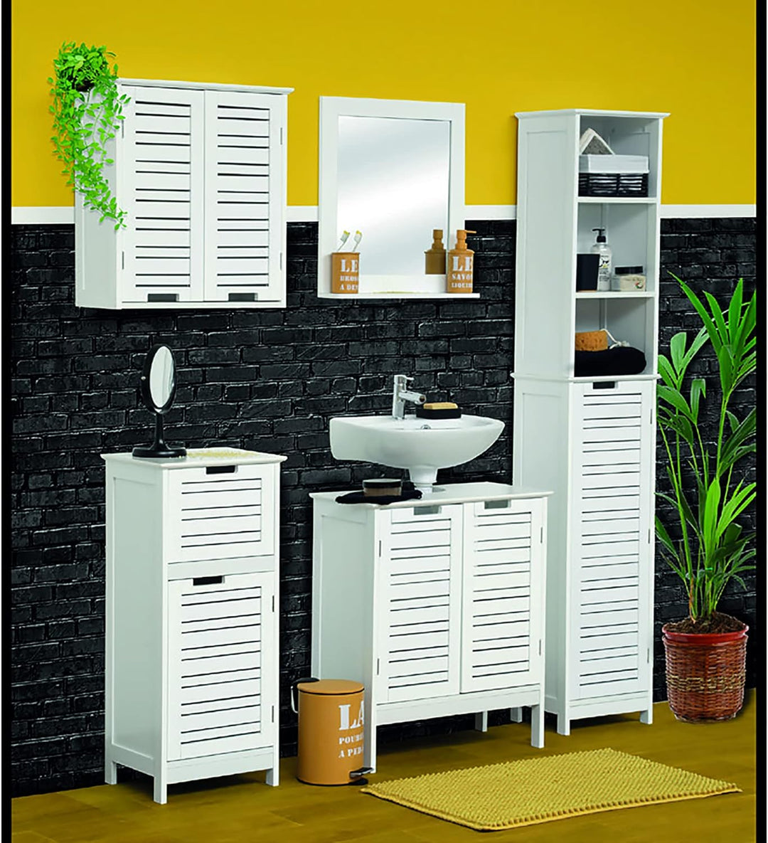 Tendance Bathroom Wall Cabinet - 2 Doors - White