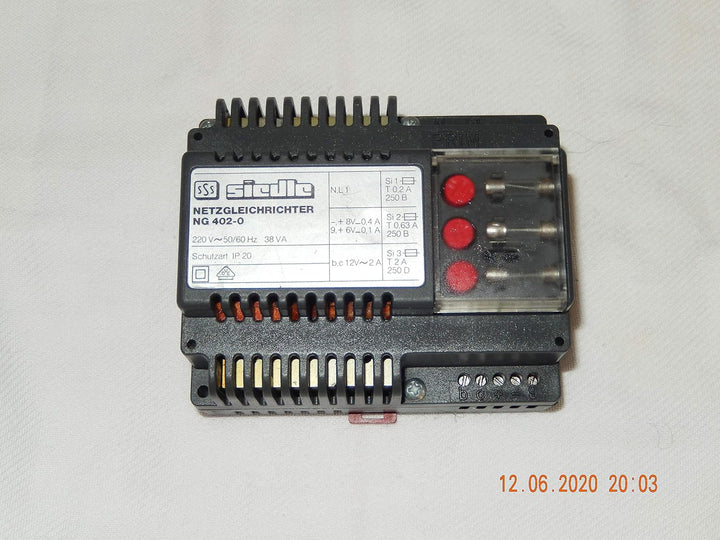 Siedle NG 402-0 Netzgleichrichter/Netzgerät/Netztrafo für Sprechanlage mit Anschlusshema, NEU ohne O