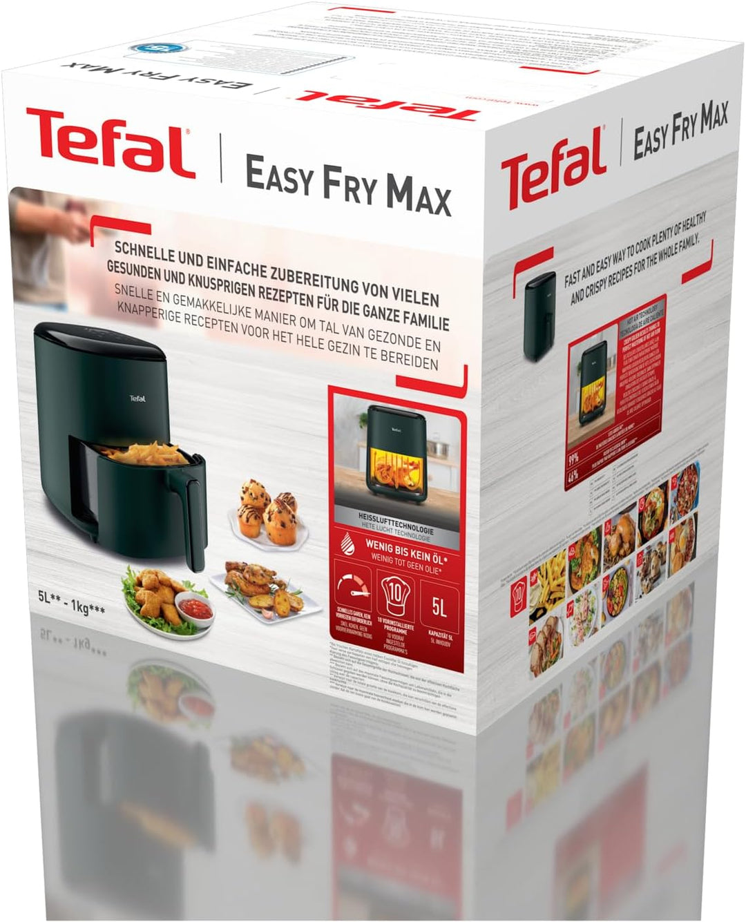 Tefal Easy Fry Max Heissluftfritteuse, 5l Fassungsvermögen, 6 Personen, gesunde und köstliche Mahlze