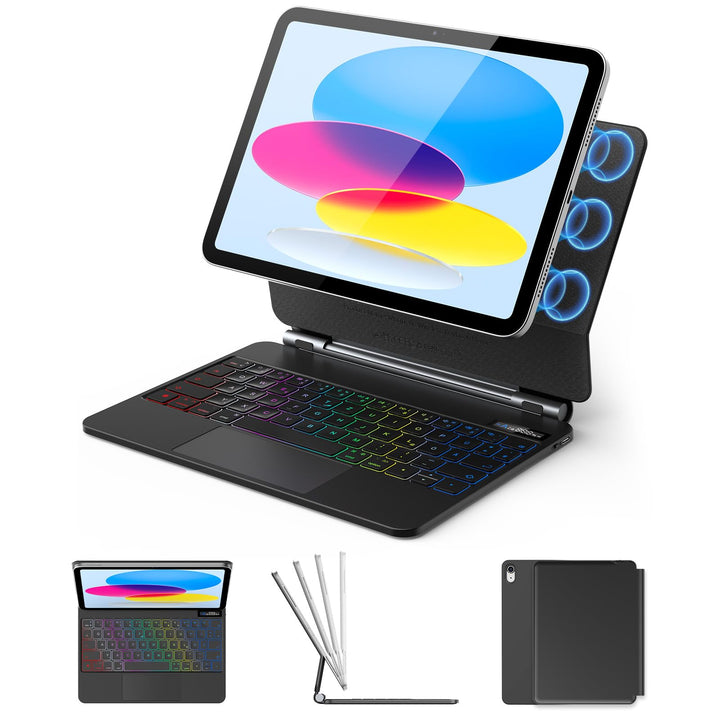 KBCASE Magnetische Tastatur Hülle für iPad A16 11/10 Generation (2025/2022, 11/10.9 Zoll) Magic Tast