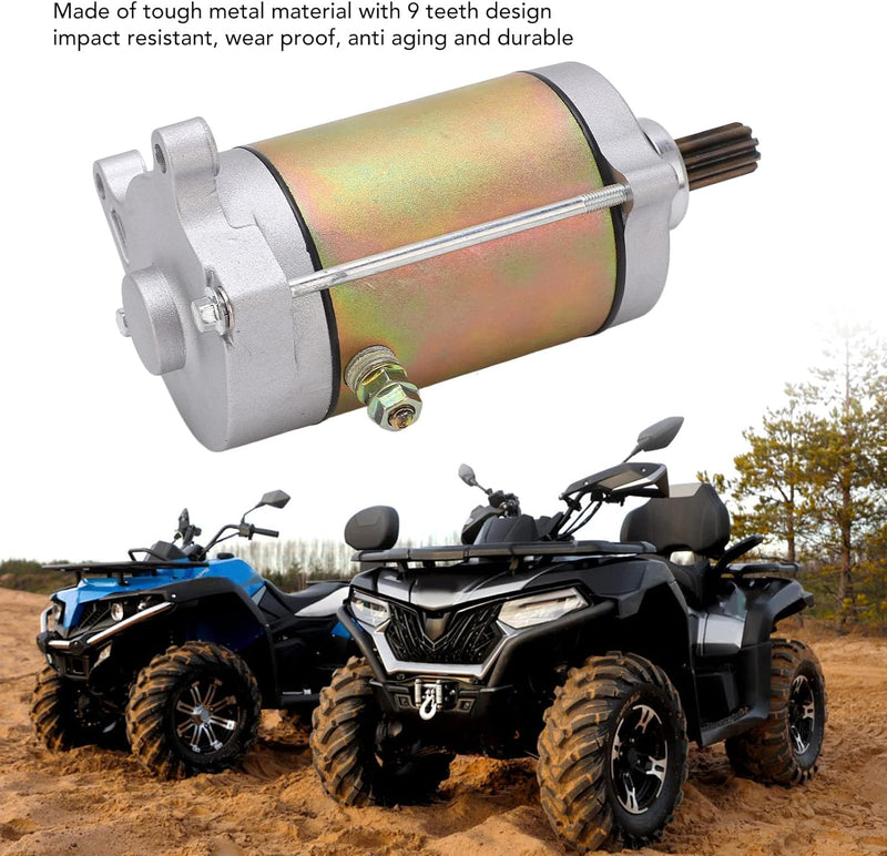 aqxreight Anlasser, ATV Anlasser 9 Zähne Elektromotor Anlasser OE 0GR0 091100 Ersatz für CFMoto UFOR