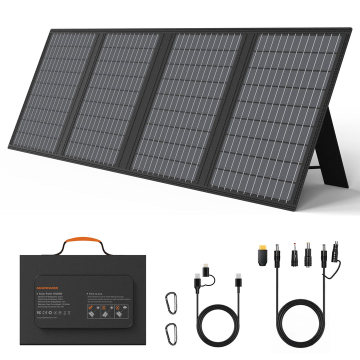 60W Tragbares Solarladegerät mit Ständer, Faltbares Solarpanel mit USB-C, USB-A und DC-Ausgängen, fü