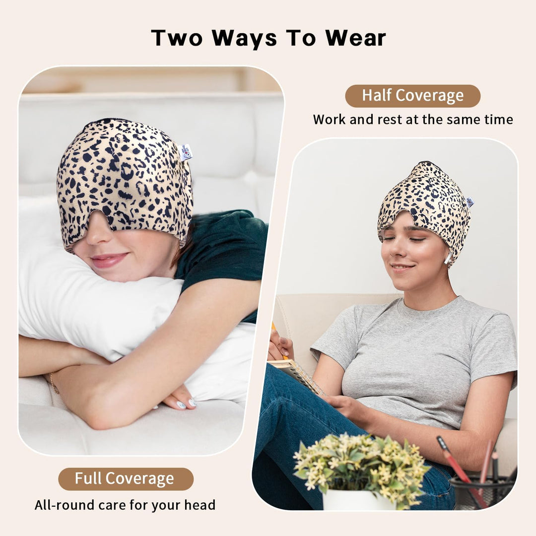 my novel things 2 Stück Migräne Maske und Augenmaske Kühlend, Migräne Kühlmaske, Migraine Relief Cap
