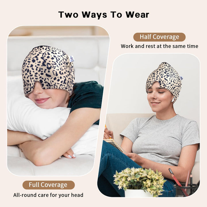 my novel things 2 Stück Migräne Maske und Augenmaske Kühlend, Migräne Kühlmaske, Migraine Relief Cap