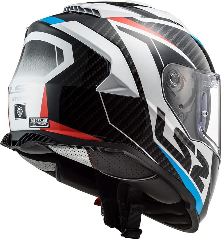 LS2 Motorradhelm FF800 STORM RACER RED BLUE, Schwarz/Weiss/Rot/Blau, L L Schwarz/Weiss/Rot/Blau, L S
