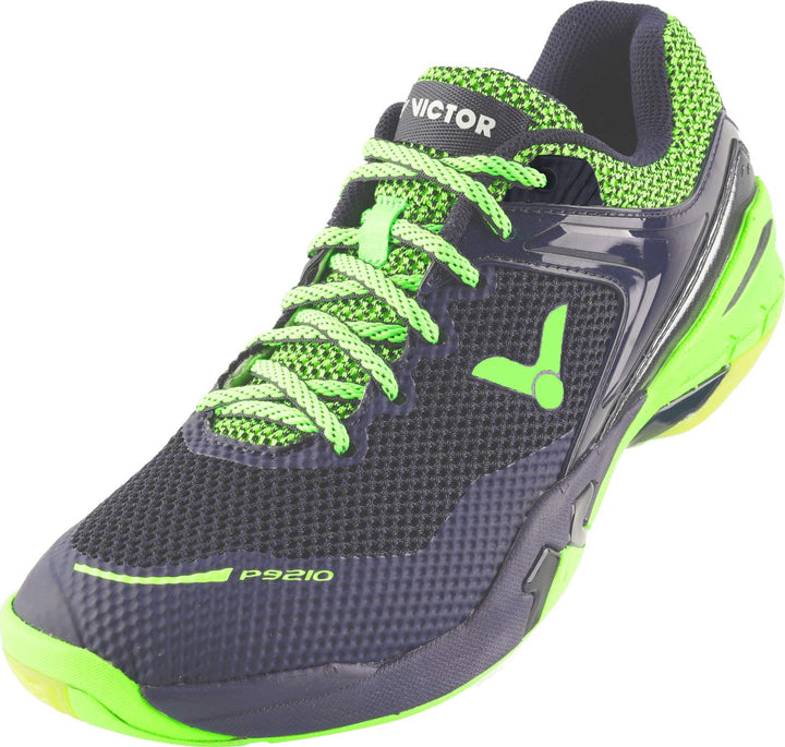 VICTOR Badmintonschuh/Squashschuh/Traininsschuh P9210 schwarz/grün 39.5 EU Black Green, 39.5 EU Blac