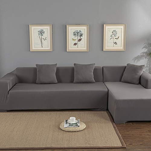 Dioche Elastischer Sofabezug für Ecksofas mit Halbinsel, 3-Sitzer 2-Sitzer, Sofabezug mit Halbinsel