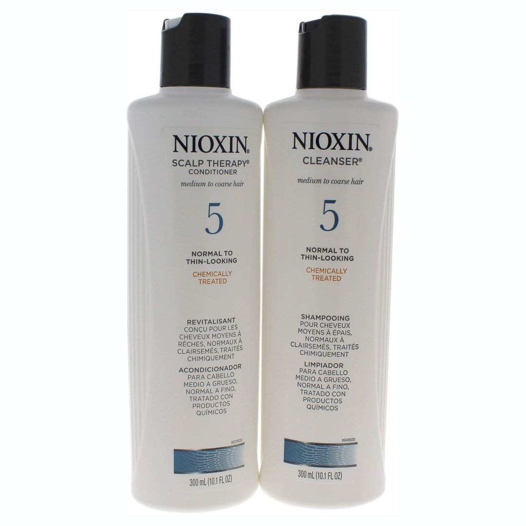 Nioxin System 5 Cleanser & Scalp Therapy For Normal to Thin Hair Duo Set