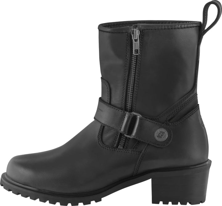 Bogotto Valencia wasserdichte Damen Motorrad Stiefel, schwarz, 39, Schwarz 39 EU