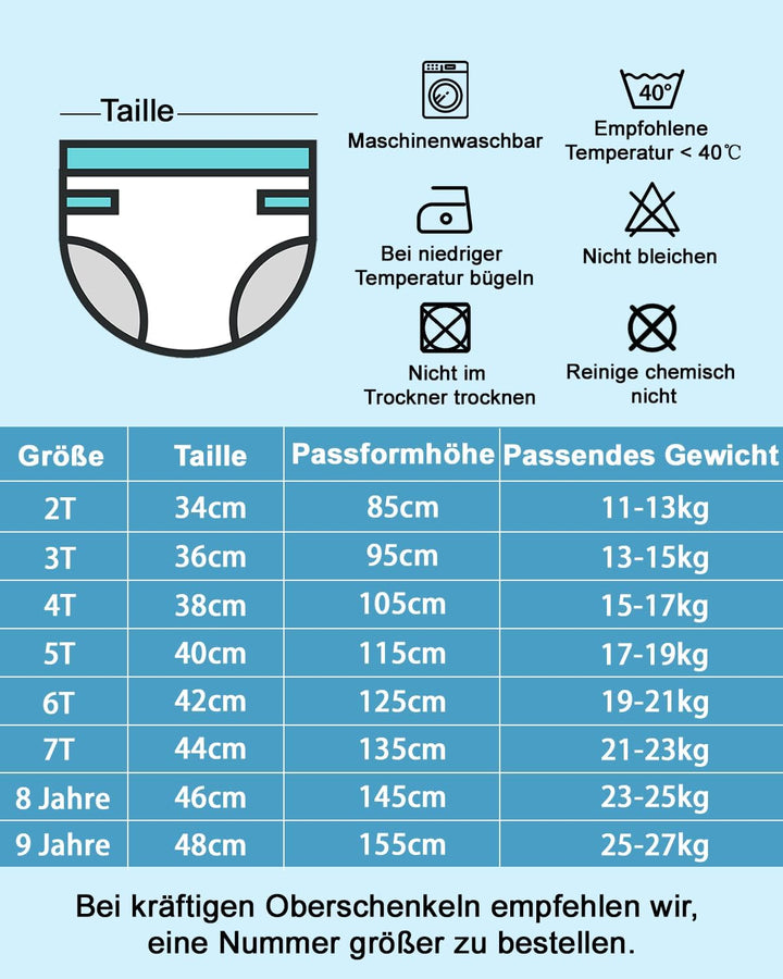 Töpfchen Trainingshose, 6er Kinder Töpfchentraining Unterwäsche für Jungen und Mädchen, Kinder Töpfc