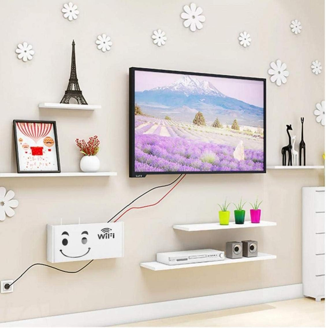 Weiss WiFi Router Aufbewahrungsbox Kabel-stecker-draht-Wand Befestigtes Regal Storage Rack Für Heim