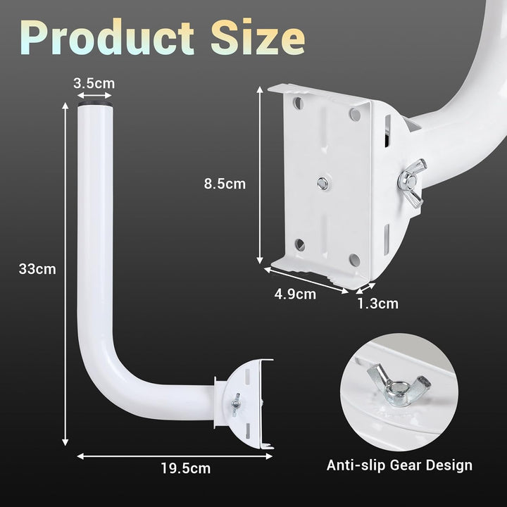 2Pcs Wireless Bridge-halterung Edelstahl 32cm, 150° Verstellbar, 32cm
