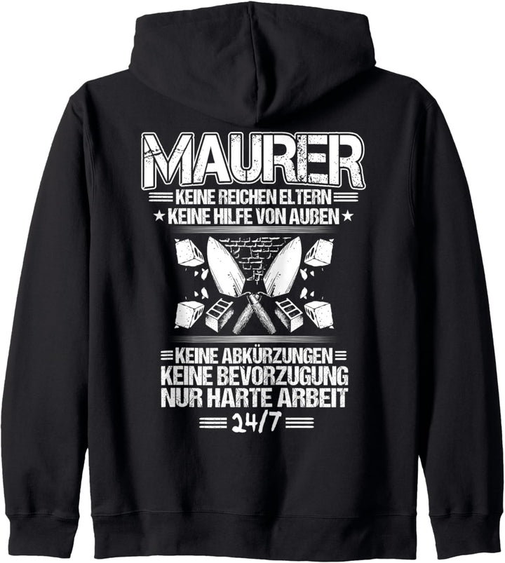 Harte Arbeit Maurer Kapuzenjacke
