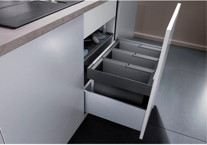 BLANCO Flexon II 60/3, Müllsystem für die Abfalltrennung in der Küche, mit 3 Mülleimern (je 15 l), z