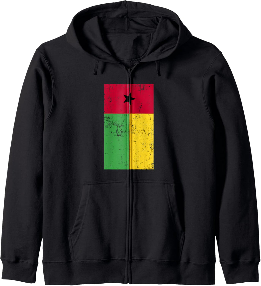 Guinea-Bissau West Africa Distressed Flag Kapuzenjacke