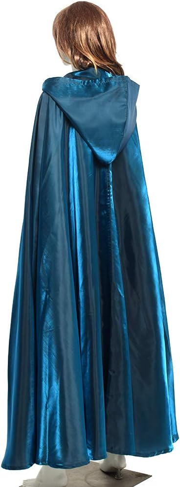 GRACEART Unisex Gotisch Lose Umhang mit Kapuze Mantel Poncho Kap, Blau(polyester)