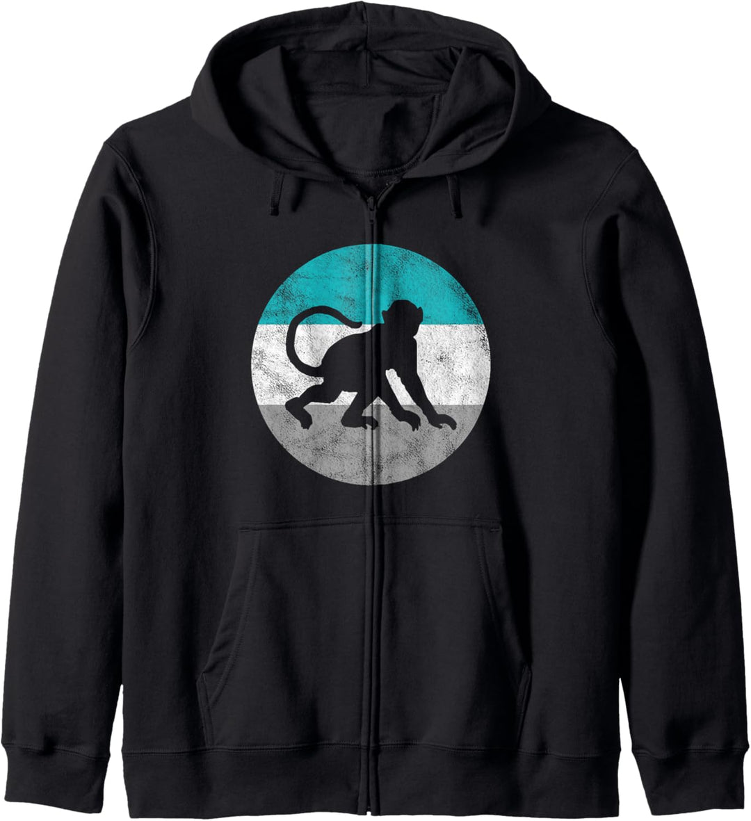 Affe Retro Geschenk für Männer Frauen Jungen & Mädchen Kapuzenjacke