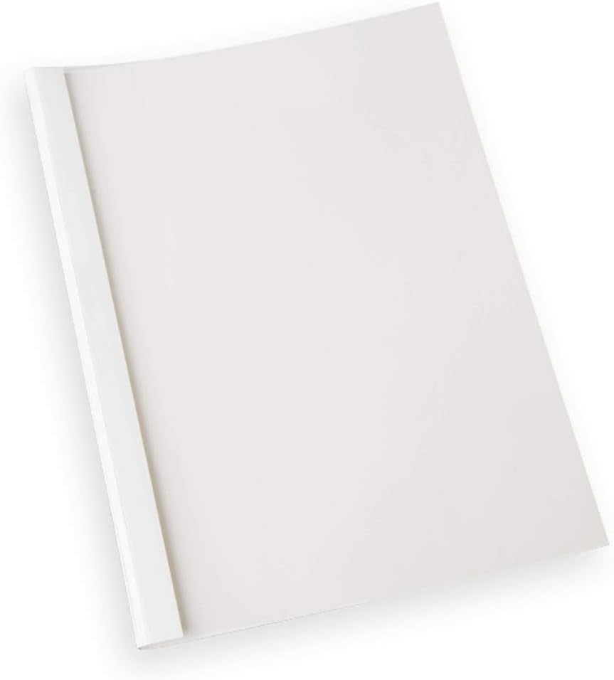 TUKA-i-AKUT [ 100x A4 6mm ] Thermobindemappen A4, Rückenbreite 6 mm, 100 Stück Thermo-Bindemappe für