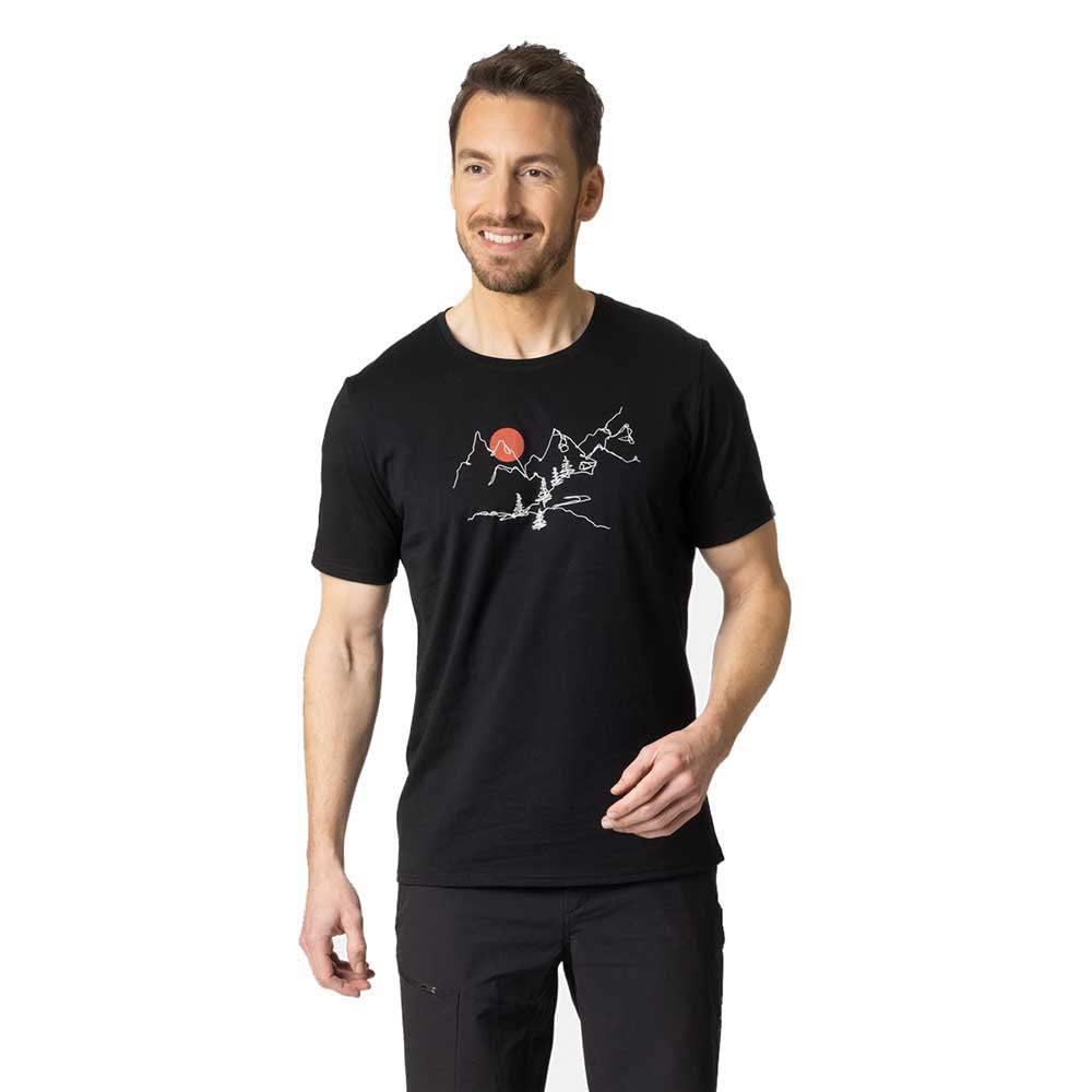 Odlo Herren Nikko Landscape_551372 Kurzarm Shirt L Schwarz, L Schwarz