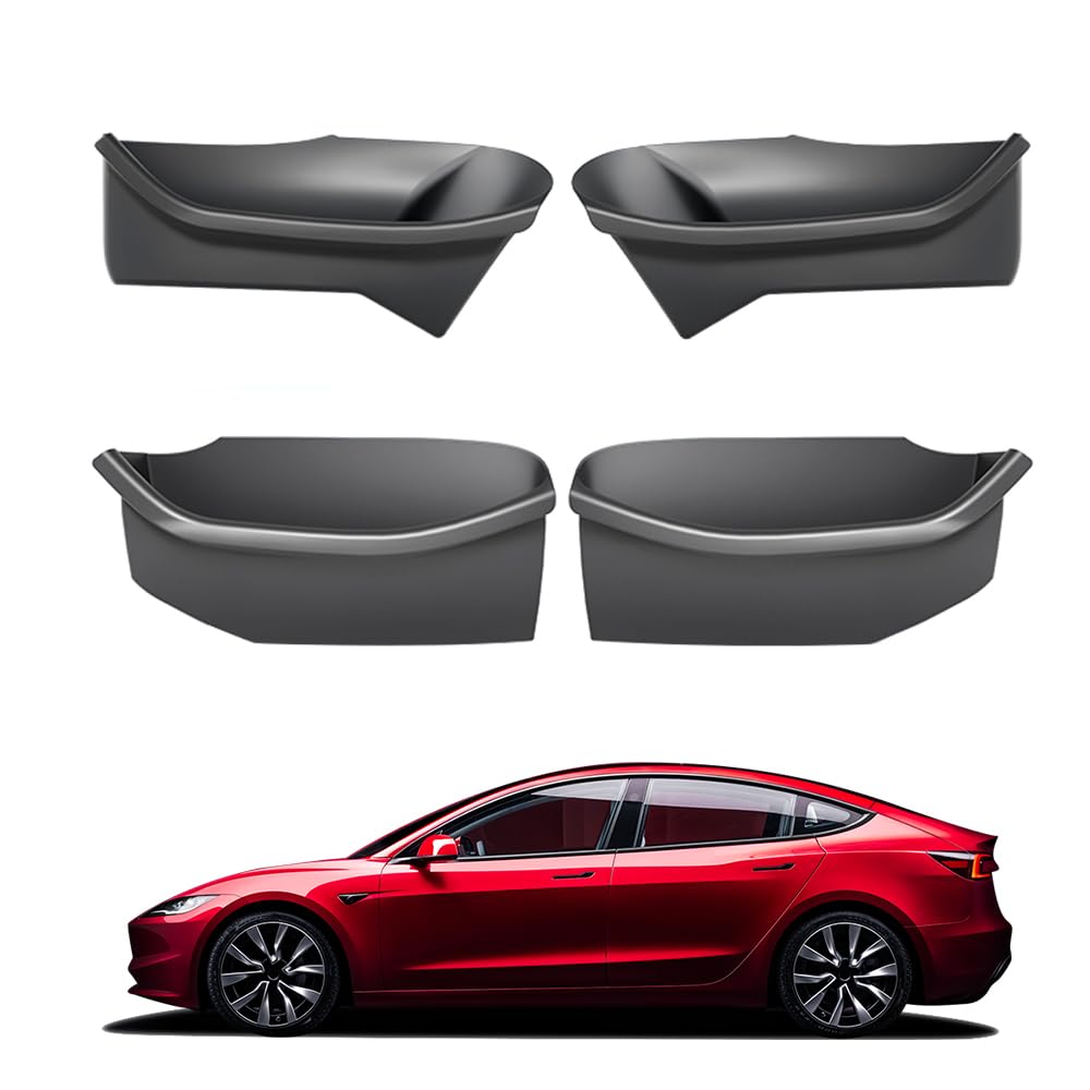Arcoche Tür-Seiten-Aufbewahrungsbox für Tesla Model 3, wasserdichte TPE-Tür-Organizer-Ablage, Autotü