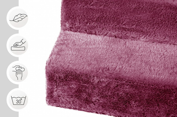 Mg Design Hundetreppe 3 Stufen in Violett – Stabiler Holzrahmen, gelenkschonend, leicht &amp; mobil, für