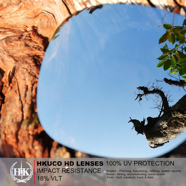 HKUCO Verstärken Ersatz-Brillengläser für Oakley Frogskins Lite Blau/Schwarz/Titan Sonnenbrille