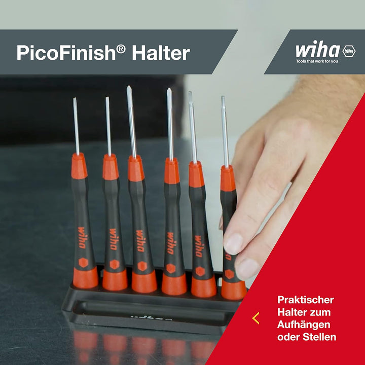 Wiha Feinschraubendreher Set PicoFinish (42992) 7-tlg. Innensechskant I Präzisionsschraubendreher mi