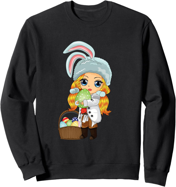 Easter Bunny Kids Japanese Anime Merch Cute Manga Girl Teen Sweatshirt