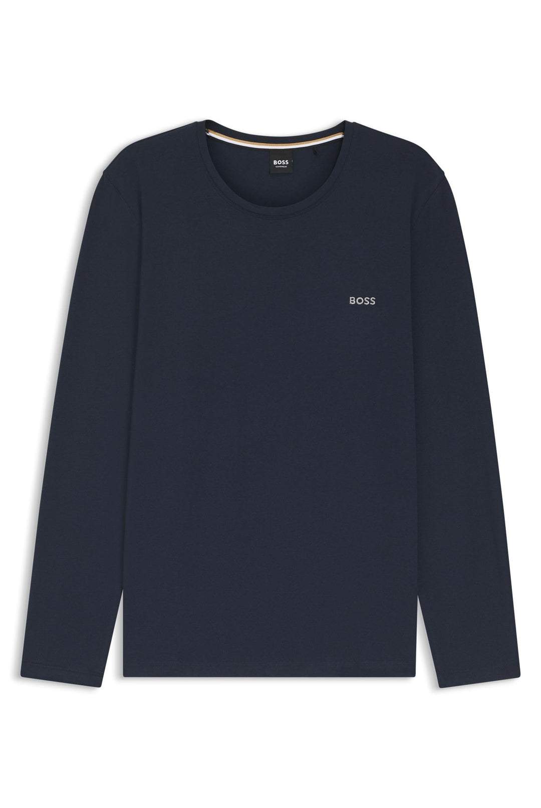 BOSS Herren Mix&Match LS-Shirt R T-Shirt aus Stretch-Baumwolle mit Logo-Stickerei L Dark Blue403, L