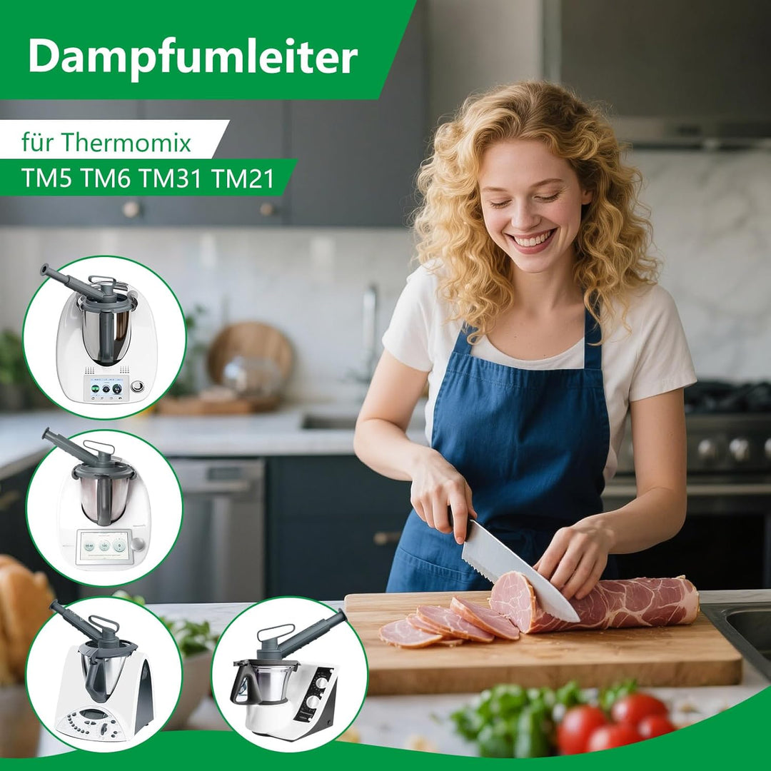 KULACO Dampfumleiter für Thermomix TM6 TM5 TM31 TM21, Dampfumleitung zum Schutz von Küchen Hängeschr