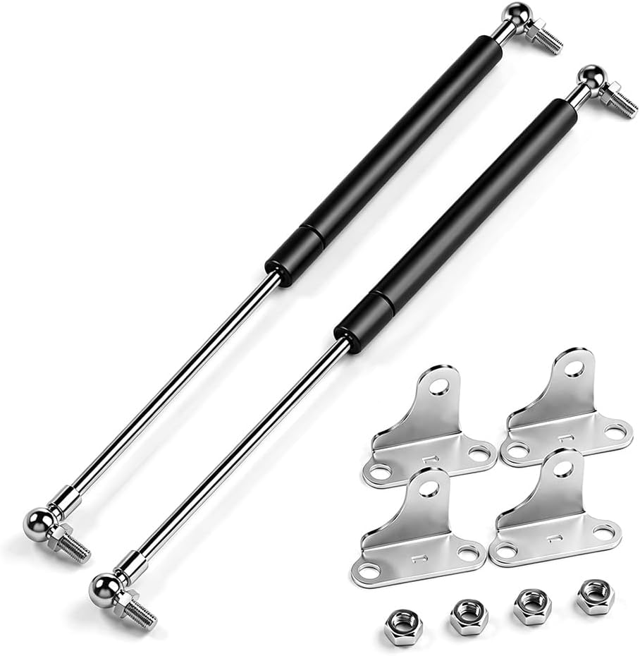 2 Stück Gasdruckfeder 500MM 300N, SGZIOO Gasdruckdämpfer mit L Förmigen, Universal Gasfeder, Gasdruc