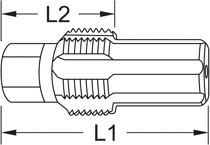 KS Tools 150.2544 Gewindeschneider mit Führungsbolzen für NOX-Sensoren, M20x1,5