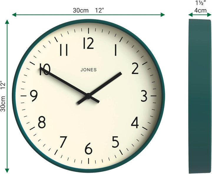 JONES CLOCKS® Studio Runde Wanduhr – Runde Uhr – Moderne Uhr – Designer Wand Uhren – Küchenuhr – Woh