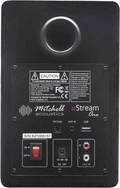 Mitchell Acoustics uStream One | Hi-Fi True Wireless Stereo AKTIVE Lautsprecher | Keine Kabel zwisch