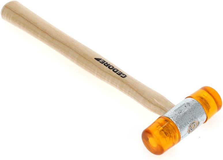 GEDORE 8821430 Plastikhammer, Ø 32 mm, Auswechselbare Köpfe aus Cellulose-Acetat, Robuster Stiel aus