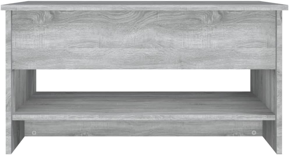 WIFESE 80x50x40 cm Couchtisch Höhenverstellbar Beistelltisch Wohnzimmertisch Verstellbare Tischplatt